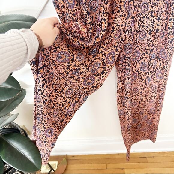 NWT Kachel x Anthropologie Pink Rose Patchwork Jumpsuit Long Sleeves Size S - Picture 6 of 9